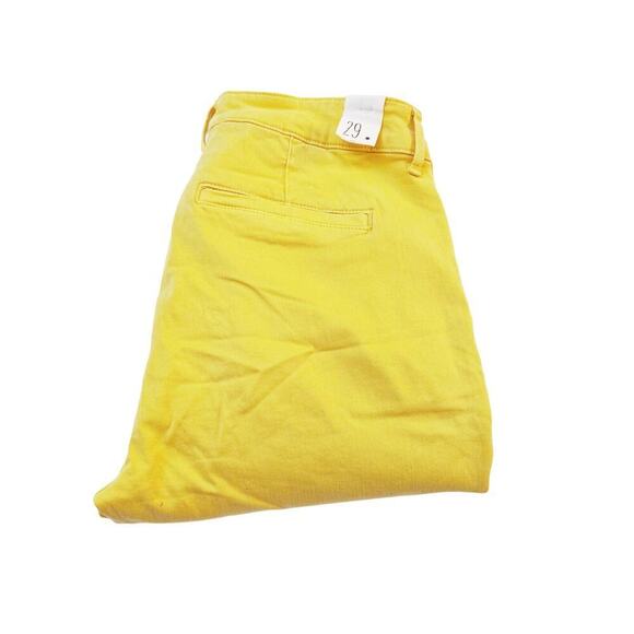 Cosmic Blue Love Yellow Denim Jeans Cuffed Hem Zip Fly Skinny Size 29 - Picture 1 of 6